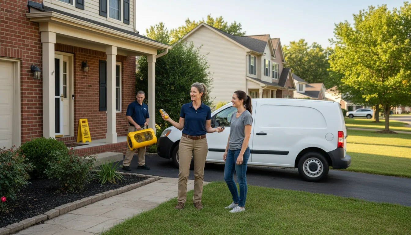 Residential water damage restoration in Ovett, MS